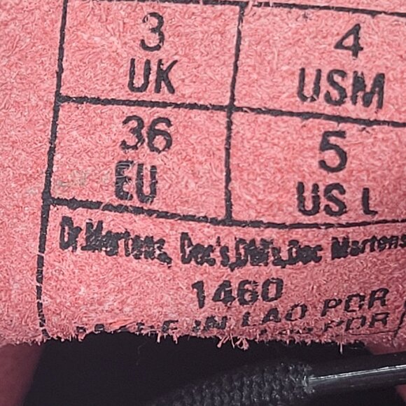 Dr. Martens Women's Pink Smooth 1460 Leather Lace Up Boots US Size 5 NWT - Picture 10 of 10